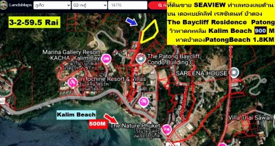 ขายที่ดิน 3-2-59.5 ไร่ RAI ซีวิว SEAVIEW ป่าตอง ภูเก็ต แปลง GOLDEN LAND เนินเขาทำเลดีเยี่ยม เซอวิส คอนโดขึ้นมากรอบๆอาทิ The Baycliff Residence ใกล้ๆที่ดีมากๆ หาไม่ได้เจ้าของตัดใจขาย อายุมากกันแล้ว ปล่อยของออกบ้าง ไม่แพงเลย