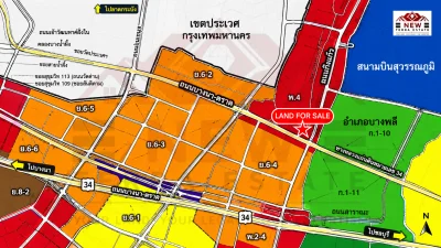 ที่ดินเปล่า 16 ไร่ 96 ตร.ว. ติดถนนบางนา-ตราด กม.11.5 หน้ากว้าง 82 ม. แปลงใหญ่ทำเลธุรกิจ เหมาะพิจารณาพัฒนาโชว์รูม สำนักงาน ศูนย์บริการ หรือโครงการเชิงพาณิชย์ ราคา 190,000 บาท/ตร.ว. รวมโอน