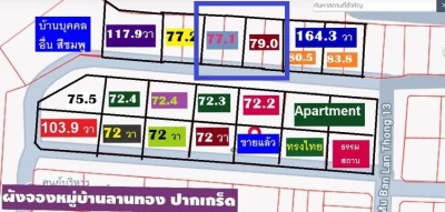 ขายที่ดินจัดสรร 156.1 ตารางวา SQW สวยสร้างบ้านใหญ่ ทำแปลงใหญ่ให้พิจารณา สวยมากๆ หมู่บ้านลานทอง ปากเกร็ด (จุด ติวานนท์-ปากเกร็ด 25) ใกล้แจ้งวัฒนะ เมืองทอง มลานทองซอย 36/1