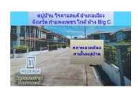 ขายที่ดินเปล่า ในโครงการ หมู่บ้านวีรดาแลนด์ กำแพงเพชร   ราคาพิเศษสุด  ตารางวาละ  22,500 บาท พื้นที่ด้านในหัวมุม 85.4 ตารางวา