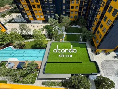 ขายคอนโดใหม่ dcondo Shine Rangsit ใกล้ ม.ธรรมศาสตร์ รังสิต แต่งครบ พร้อมเข้าอยู่ โทร 0654496399