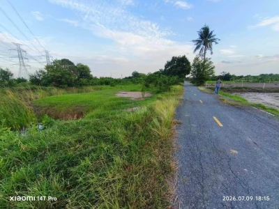 ขายด่วนที่ดิน 2-2-49 ไร่ ติดถนนสาธารณะ ถมแล้ว ซ.โรงน้ำพริก ไทรน้อย นนทบุรี