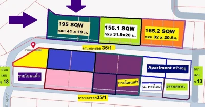 ขายที่หมู่บ้านจัดสรร ม.ลานทอง ปากเกร็ด เสมือนอยู่แจ้งวัฒนะ หรือเมืองทองธานี ใกล้นิดเดียว ที่ดินจัดสรรถมแล้วทำเลต้นซอย รวมแปลงเป็น 165.2 ตารางวา Sqw 6.40 ล้านบาท ที่ดินหมู่บ้านลานทอง ปากเกร็ดกลางซอยระหว่างซอย ถ.เมน 18
