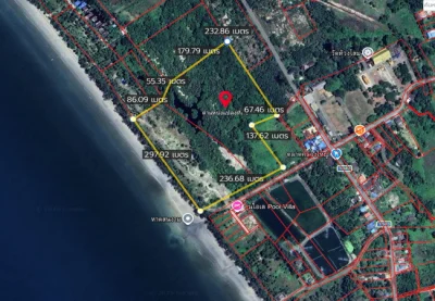 ขายที่ดิน 56-2-41 ไร่ ติดหาดสนงาม ตำบลไม้รูด อำเภอคลองใหญ่ ตราด