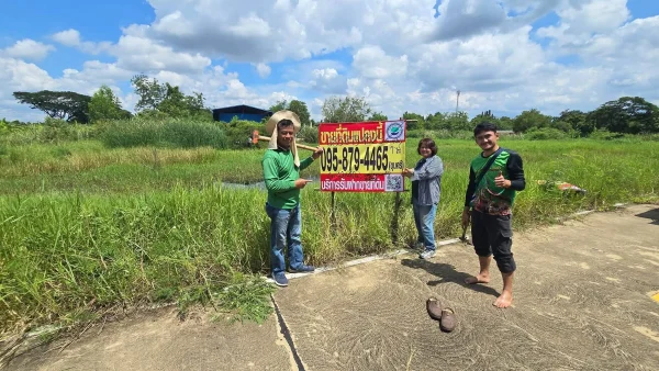 ขายด่วนที่ดิน 1 ไร่ ติดถนนคอนกรีต ซอย เคหะการเกษตร 49 บางบัวทอง นนทบุรี