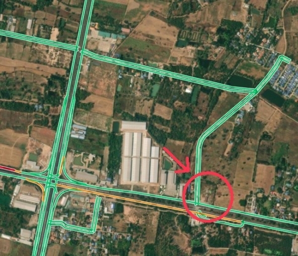 ขายที่ดิน ติดถนน 304 นครราชสีมา-กบินทร์บุรี ฝั่งเข้าตัวเมืองนครราชสีมา เจ้าของขายเอง