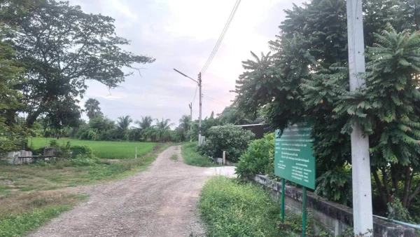 ขายด่วนที่ดิน 680 ตรว ติดถนนสาธารณะ 2 ด้าน แปลงมุม บ้านงิ้ว สามโคก ปทุมธานี