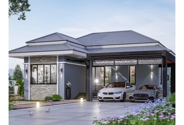 บ้านเดี่ยวชั้นเดียว เชียงรายเด่นห้า 3ห้องนอน  ใกล้ใจกลางเมือง น้ำไม่ท่วม