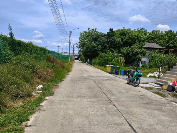 ขายที่ดินใกล้ตลาดรุ่งตะวัน 242 ตรว ติดถนนสาธารณะ ซ.โต๊ะยำ บางบัวทอง นนทบุรี