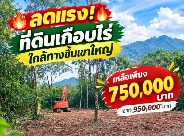 ลดแรง! ที่ดินเกือบไร่ ใกล้ทางขึ้นเขาใหญ่ ที่ดินแปลงสวย บรรยากาศดี เหมาะสำหรับคนที่อยากมี บ้านสวน ภาพที่ 1