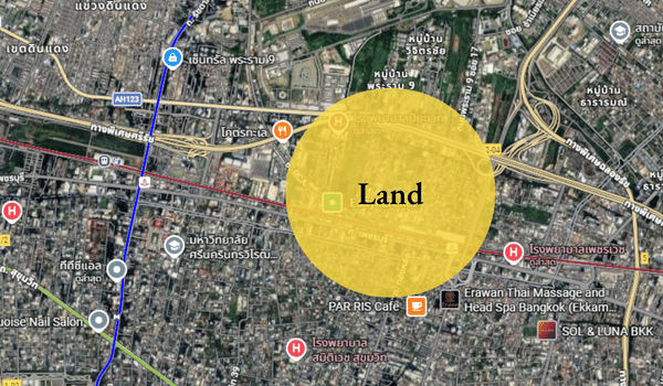 ขายที่ดิน 95 ตร.ว. ย่านเพชรบุรี ผังสีน้ำตาล ทำเลหายาก ใกล้แอร์พอร์ตลิงค์/MRT