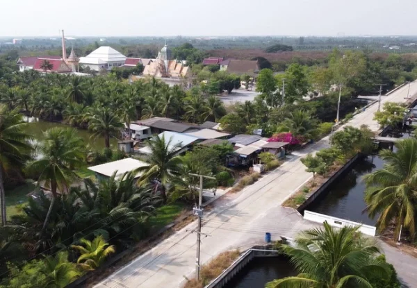 ขายที่ดิน 20 ไร่ ถนนบ้านแพ้ว ตำบลหลักสาม อำเภอบ้านแพ้ว สมุทรสาคร