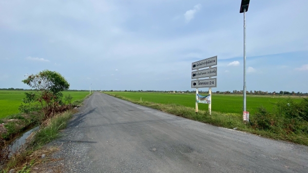 ขายถูกที่สุด ที่ดินพร้อมบ้านสวน 100 ตารางวา ใกล้วัดคลอง 24  ต.หัวกระบือ อ.องครักษ์ จ.นครนายก