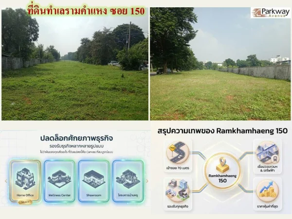 ขายที่ดินทำเลรามคำแหง ซอย 150