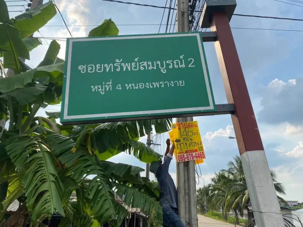 ขายถูกที่ดินหนองเพรางาย 146 ตารางวา ถมแล้ว+ติดถนนคอนกรีตสาธารณะ อ.ไทรน้อย ภาพที่ 2