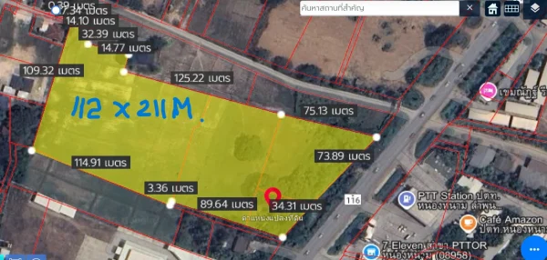 ให้เข่าที่ดิน Land For Long Term Rent ,A116 หน้าปั้ม,PTT หนองหนาม ลำพูน