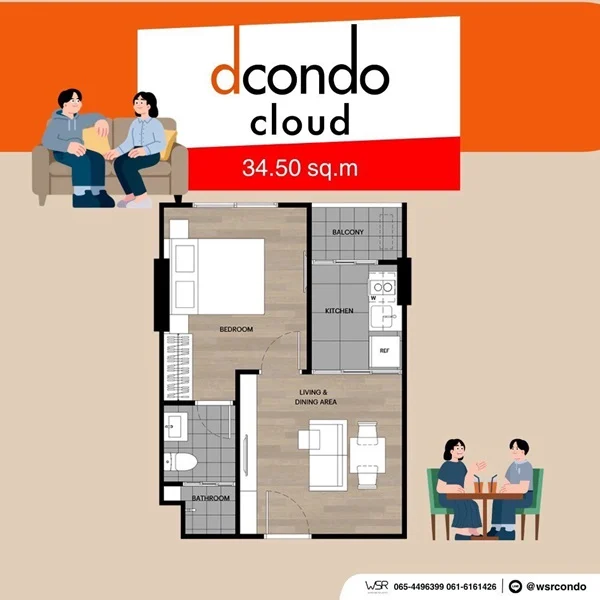 dcondo cloud Don Mueang คอนโด ใกล้สนามบินดอนเมือง Fully Furnished พร้อมเข้าอยู่ เดินทางสะดวก โทร 082-9946364