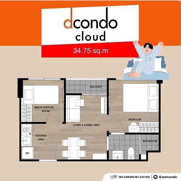 dcondo cloud Don Mueang คอนโด ใกล้สนามบินดอนเมือง Fully Furnished พร้อมเข้าอยู่ เดินทางสะดวก โทร 082-9946364