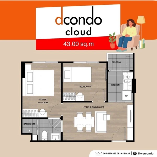 dcondo cloud Don Mueang คอนโด ใกล้สนามบินดอนเมือง Fully Furnished พร้อมเข้าอยู่ เดินทางสะดวก โทร 082-9946364